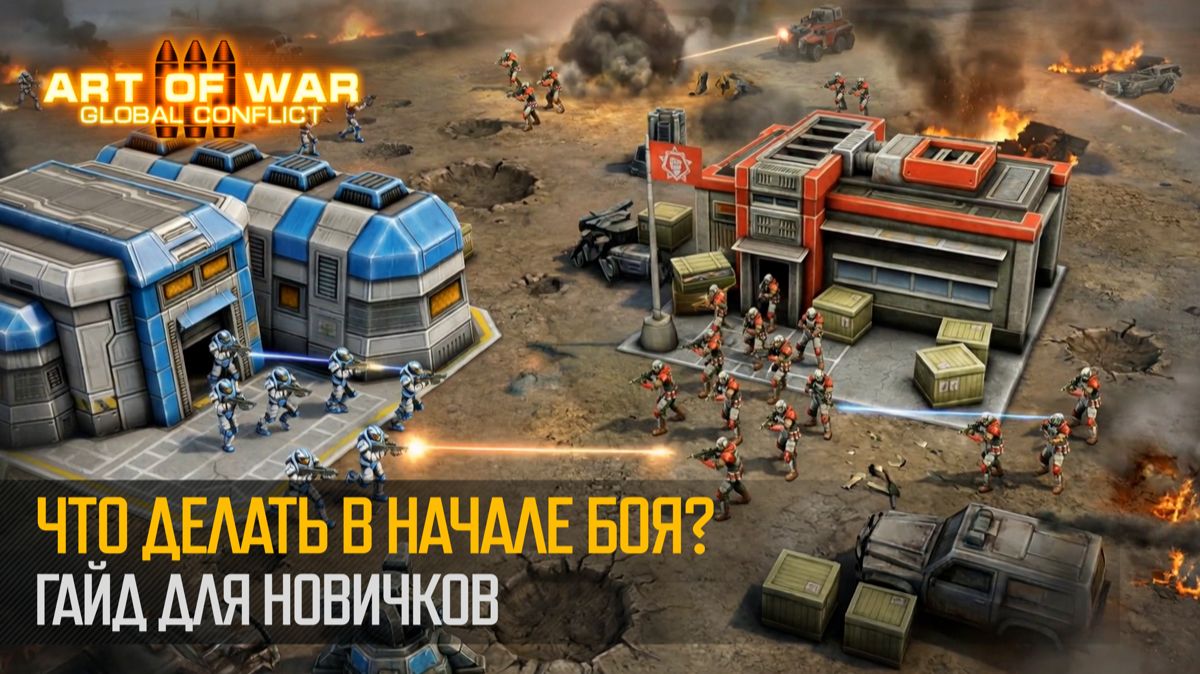 Что делать в начале боя? (Art Of War 3 RTS)