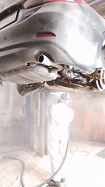 Пример пескоструйной зачистки.