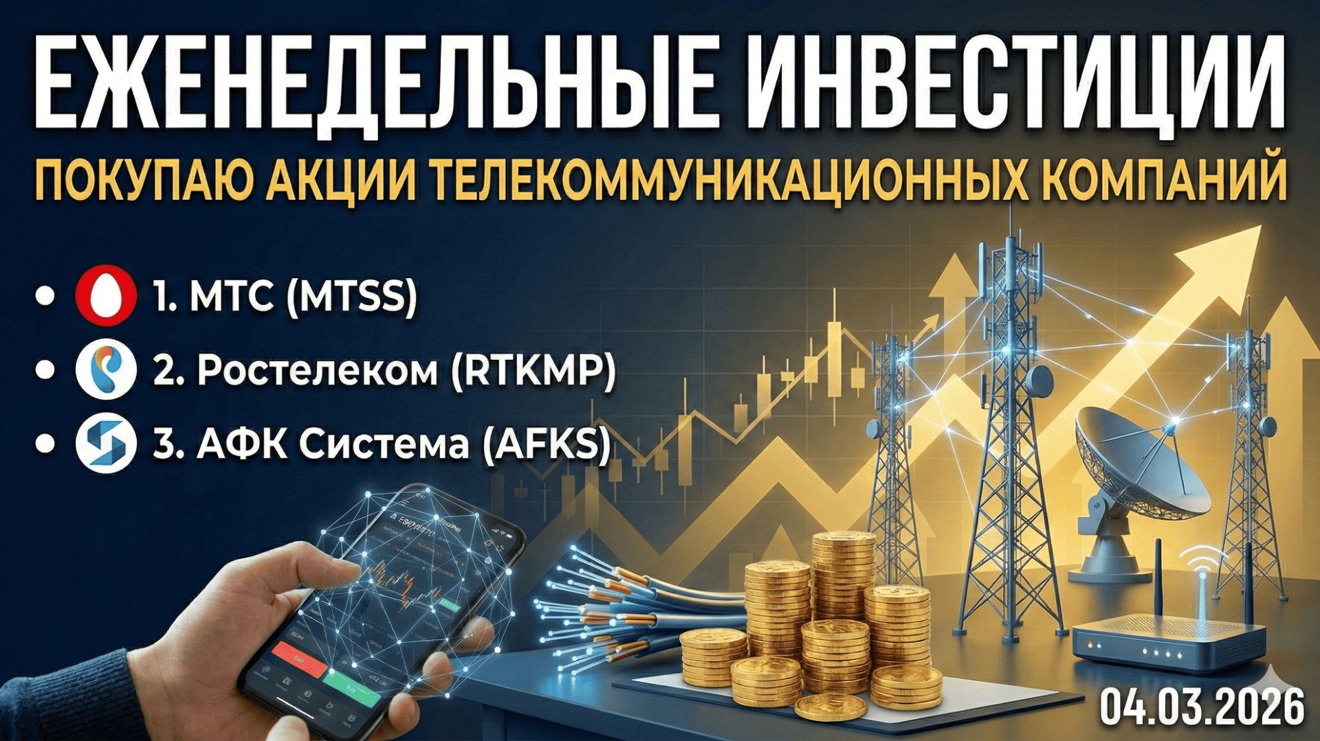 Покупаю акции телекоммуникационных компаний: Еженедельные инвестиции 04.03.2026