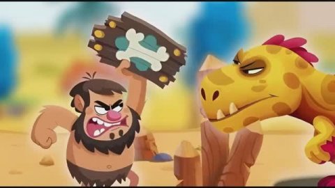 Динозавры 🦕 💪 Атака Троглодитов 1 серия. DINO BASH веселые Видео для детей игровые мультики