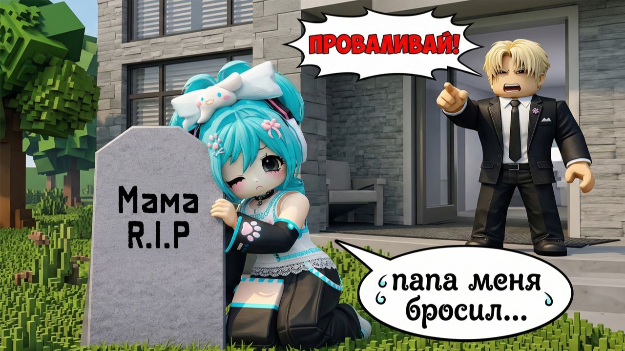 ПАПА МЕНЯ БРОСИЛ... НО Я ЛЮБЛЮ ЕГО НЕ СМОТРЯ НИ НА ЧТО! #роблокс #роблоксистория