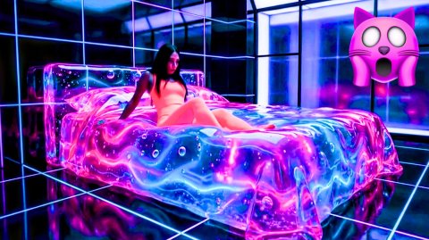 Какую кровать своей мечты выбрали бы Вы? ✨ Невероятно приятная ИИ-анимация как в Мультики!