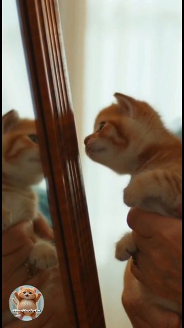 Котёнок и его отражение