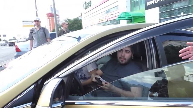 Москва. Кавказцы на золотой тачке всех стращали, получили штрафы и уехали по 20.1 КоАП РФ. Часть 1.