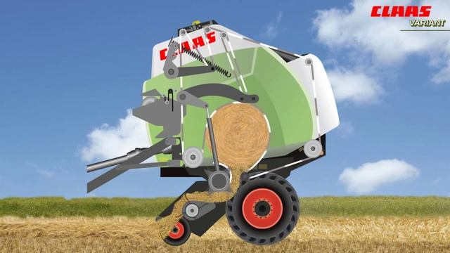 Принцип работы прес подборщика Claas