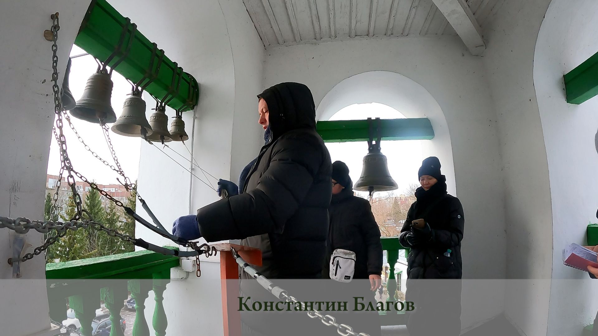 Колокольный звон, Константин Благов. Колокольня церкви Жён Мироносиц (Псков), 9.01.2025