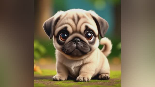 Щенки милые симпатичные с большими глазками играют улыбаются милашки няшки для детей асмр щенята