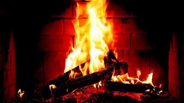 КАМИН 4К 🔥 FIREPLACE 4K | Звуки камина и Треск огня
