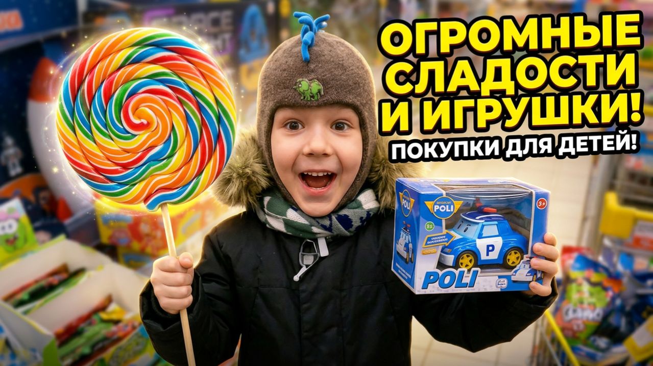 ПОКУПАЕМ ИГРУШКИ И СЛАДОСТИ