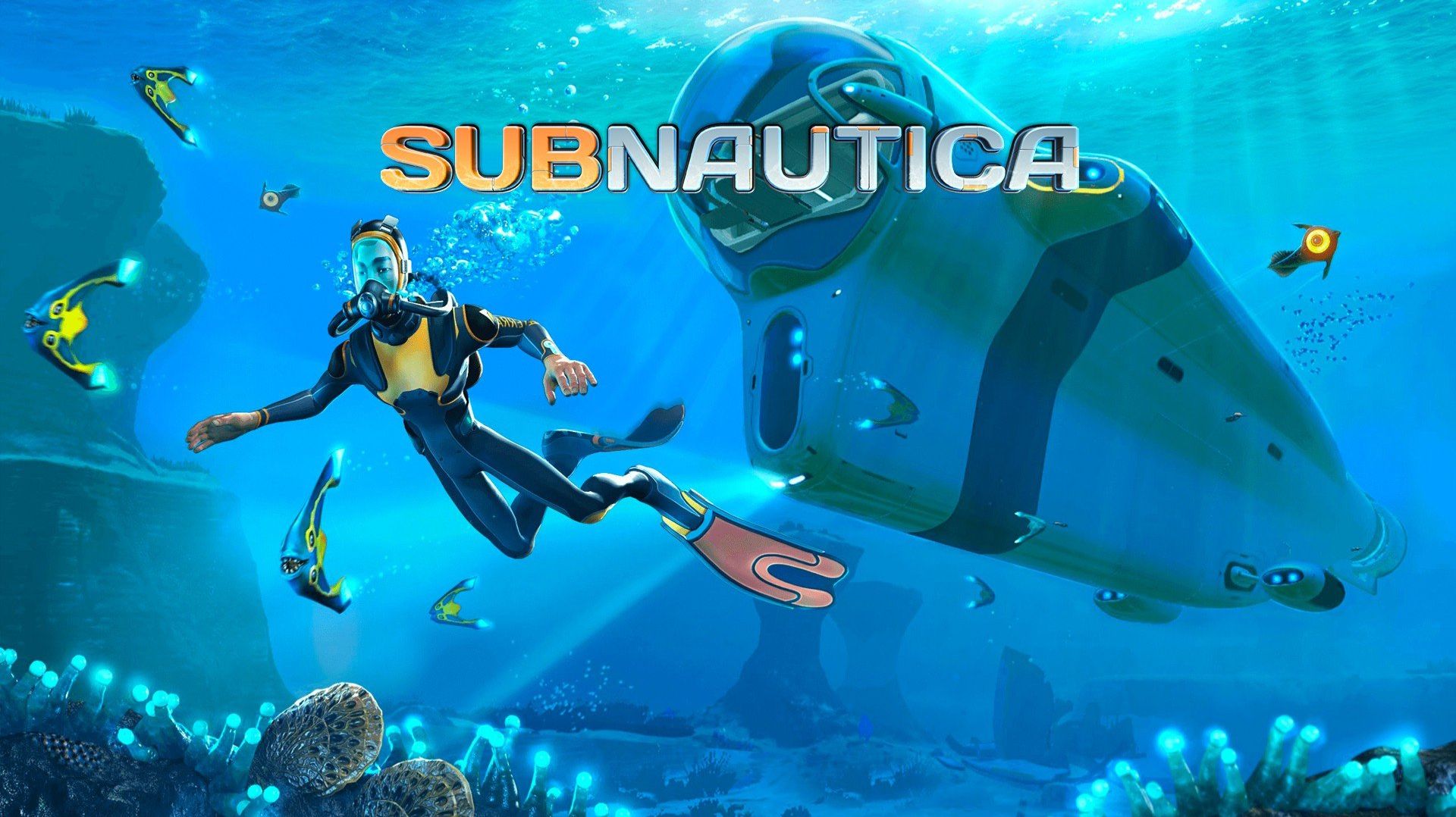 Subnautica с модами (часть 5) Заканчиваем с основным сюжетом. Создал Белугу и покатался в конце.