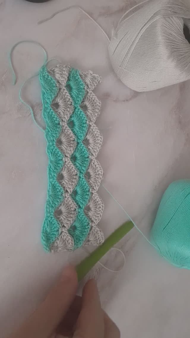 Тестирую новый узор крючком