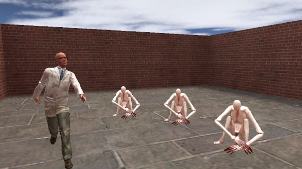 Убегаю от скромников в лабиринте вместе с другом GMOD