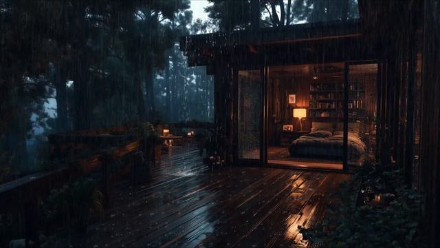 Дождливая ночь в лесу 🌧️ Шум дождя, Глубокий сон и полное расслабление без музыки
