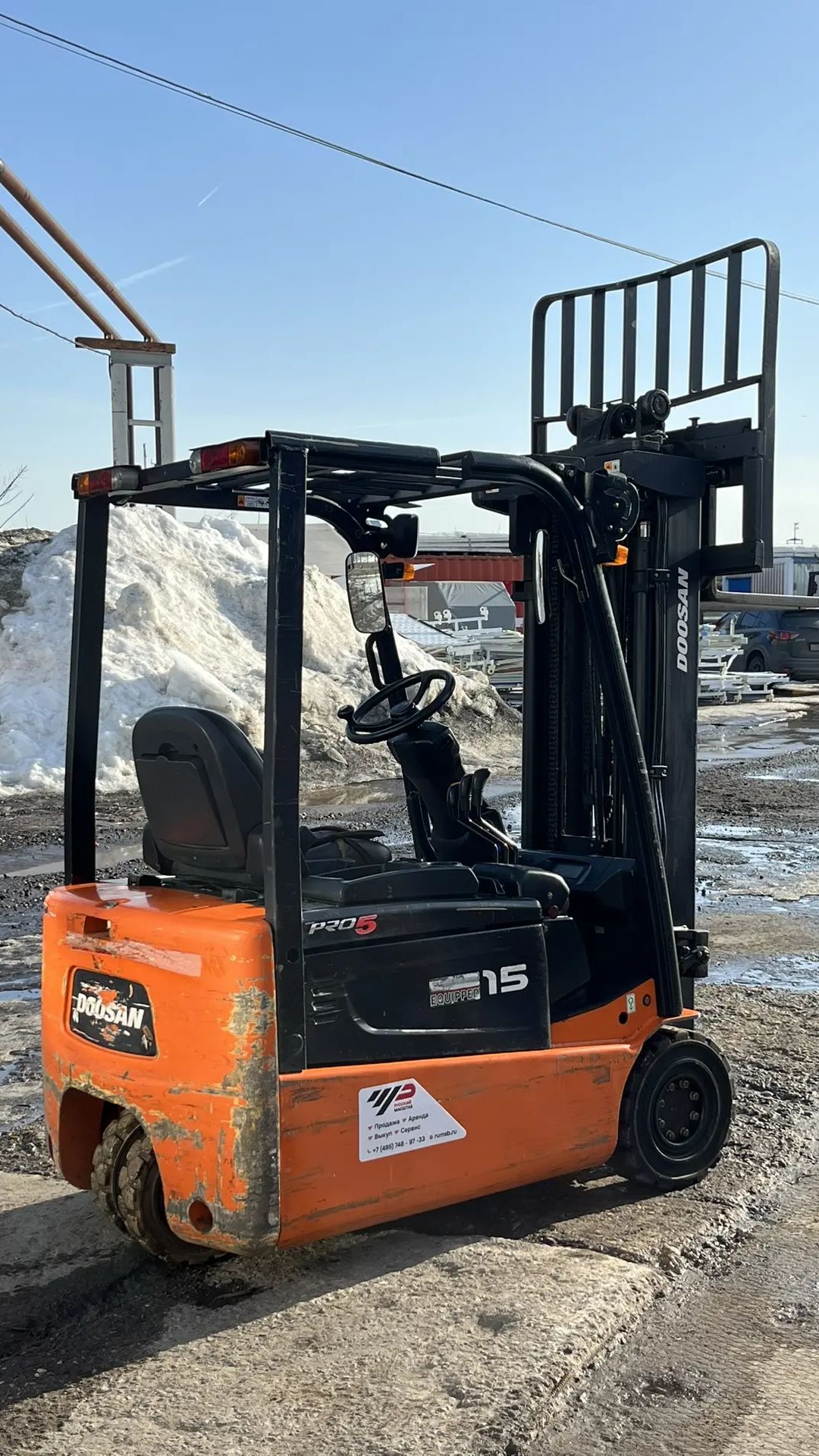 Трехопорный электрический погрузчик DOOSAN B15T-5, 2007