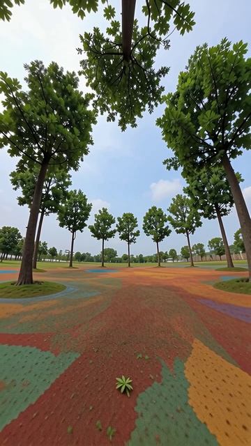 Красота природы: зелёные деревья и яркие поля #природа #пейзаж #отдых