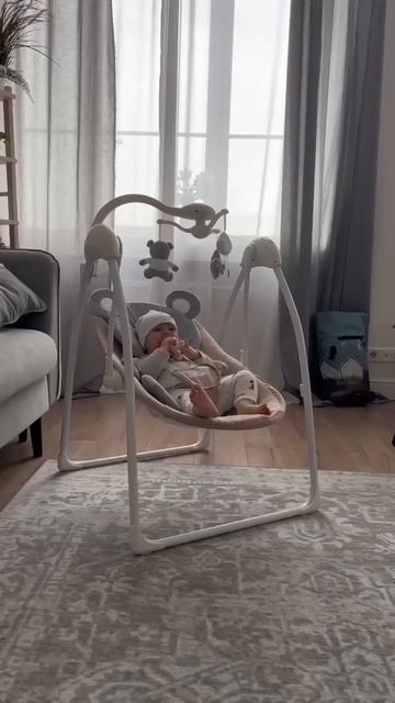 Как укачать ребенка? Электрокачели Indigo Teddy для малышей от рождения. Развивают и убаюкивают.