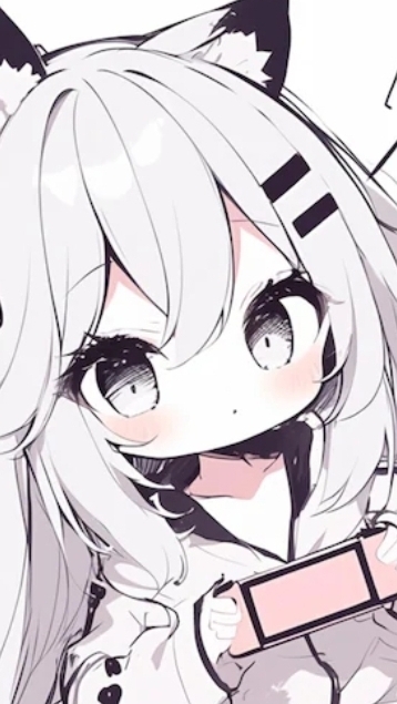 Моя аниме|чёрно-белый рисунок как я его рисовала