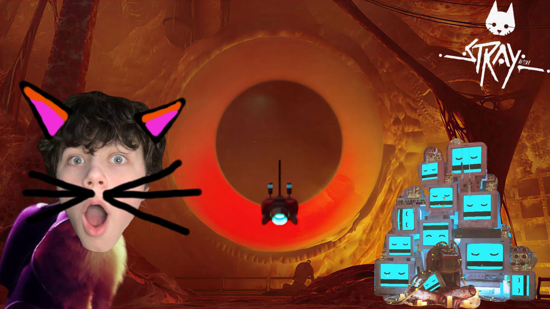 Я кот! Огромный  глаз следит за мной! Нашёл Збалтазара! Куча Зурков! Прохождение Stray #6.