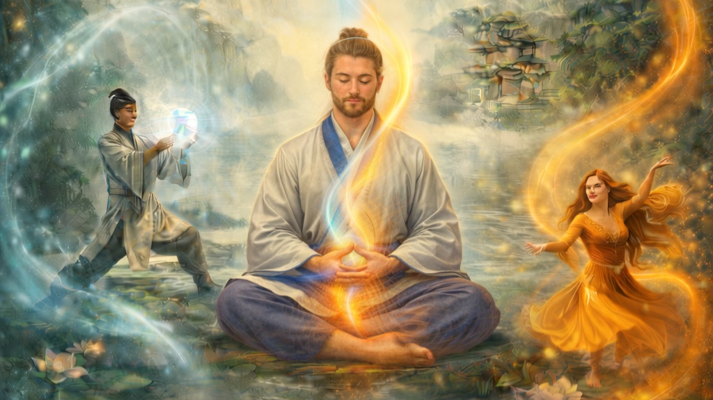 Практика  управления внутренней энергией восходящего и нисходящего потоков.