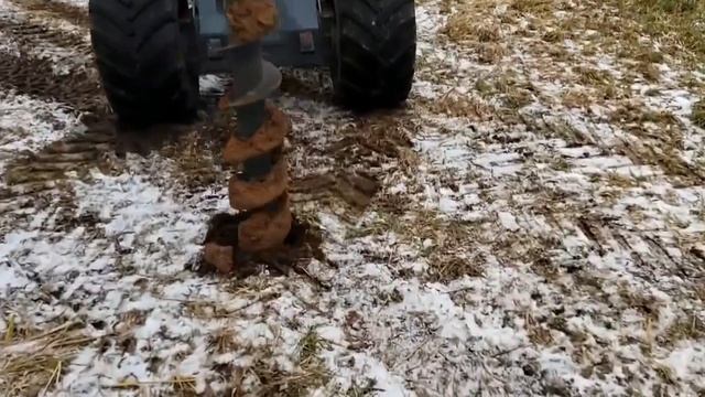 Погрузчик TAIAN на испытаниях. Продолжаем  тестировать возможности погрузчика с буром.