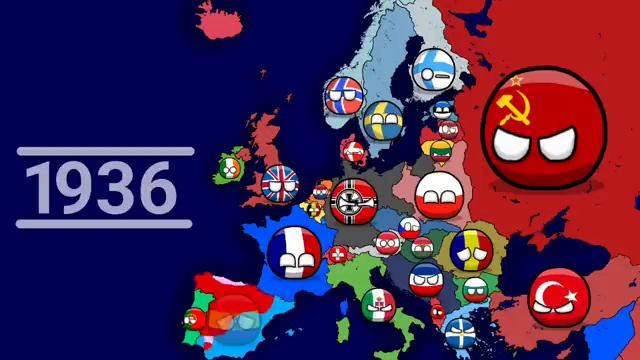 History Of Europe 1900-2023 Countryballs