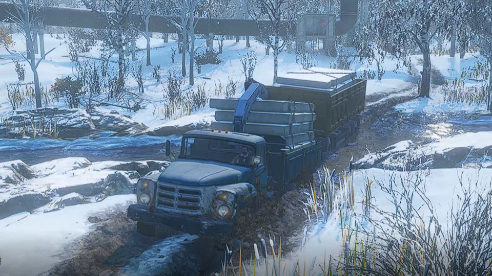 SnowRunner Доставить бетонные плиты