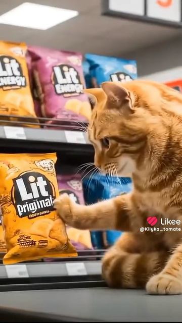 мопсик пробует чипсы лит енерджи