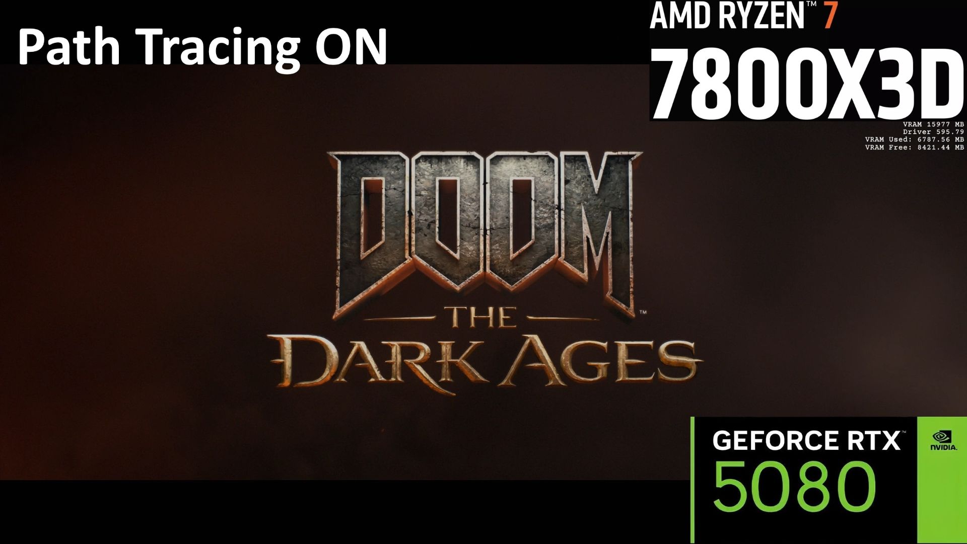 DOOM The Dark Ages | Path Tracing | 2К - 1440p | RTX 5080 | AMD Ryzen 7 7800X3D | 32GB