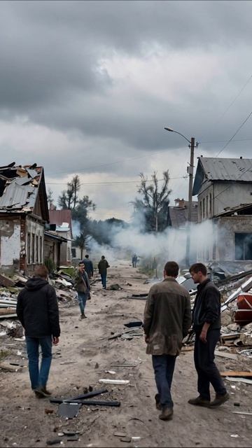 Разрушенные мечты: Безысходность на заваленной улице #разрушения #безысходность #война