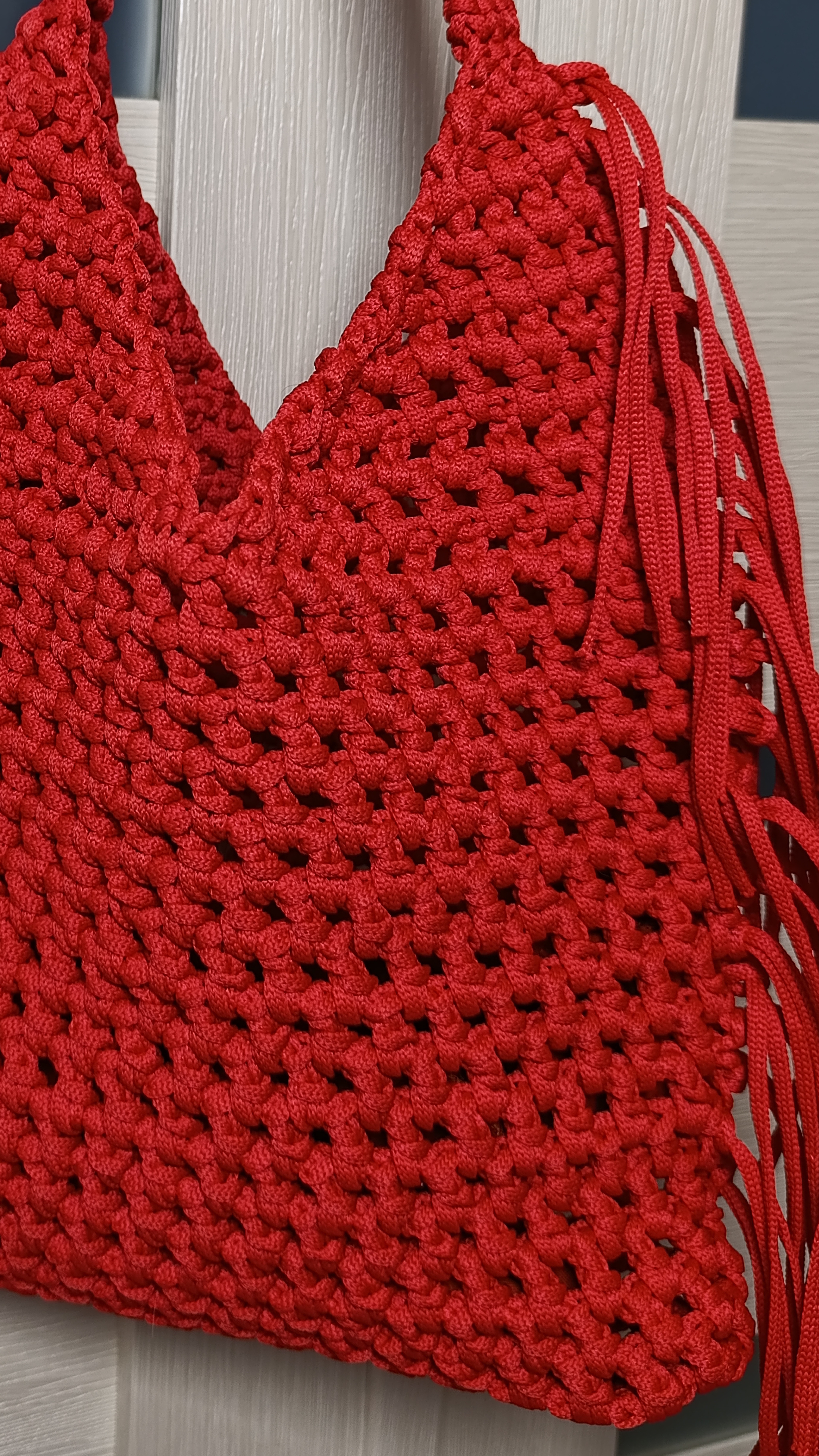 Вязаная крючком сумка в стиле бохо