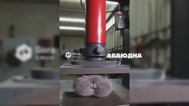 Пресс давит котика 😱❌#видео #топ #рейтинг#очень #мультики#детям #абаюдна #ии #рутуб