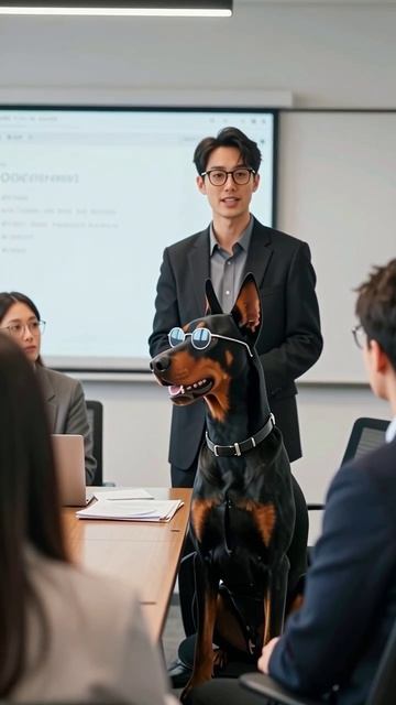 Секреты успешного совещания с участием четвероногого коллеги #совещание #смешно #собаки