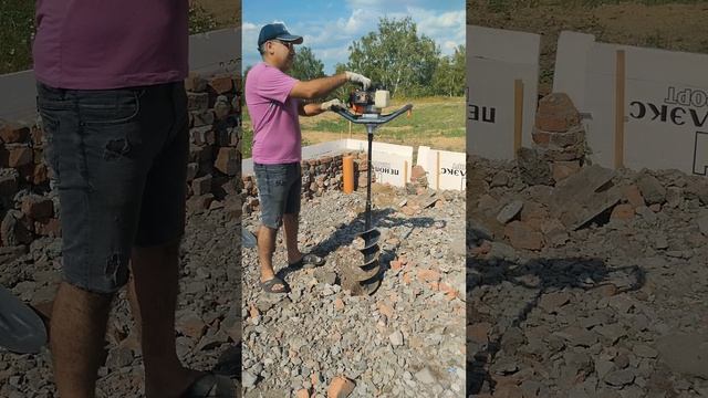 7-8.08.2023 Мотобур и сваи из пвх трубы