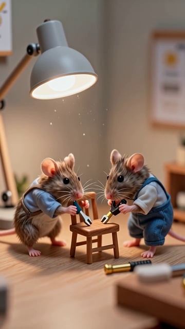 Крысы-ремесленники: создание уютного уголка #крысы #ремонт #домашнийуют