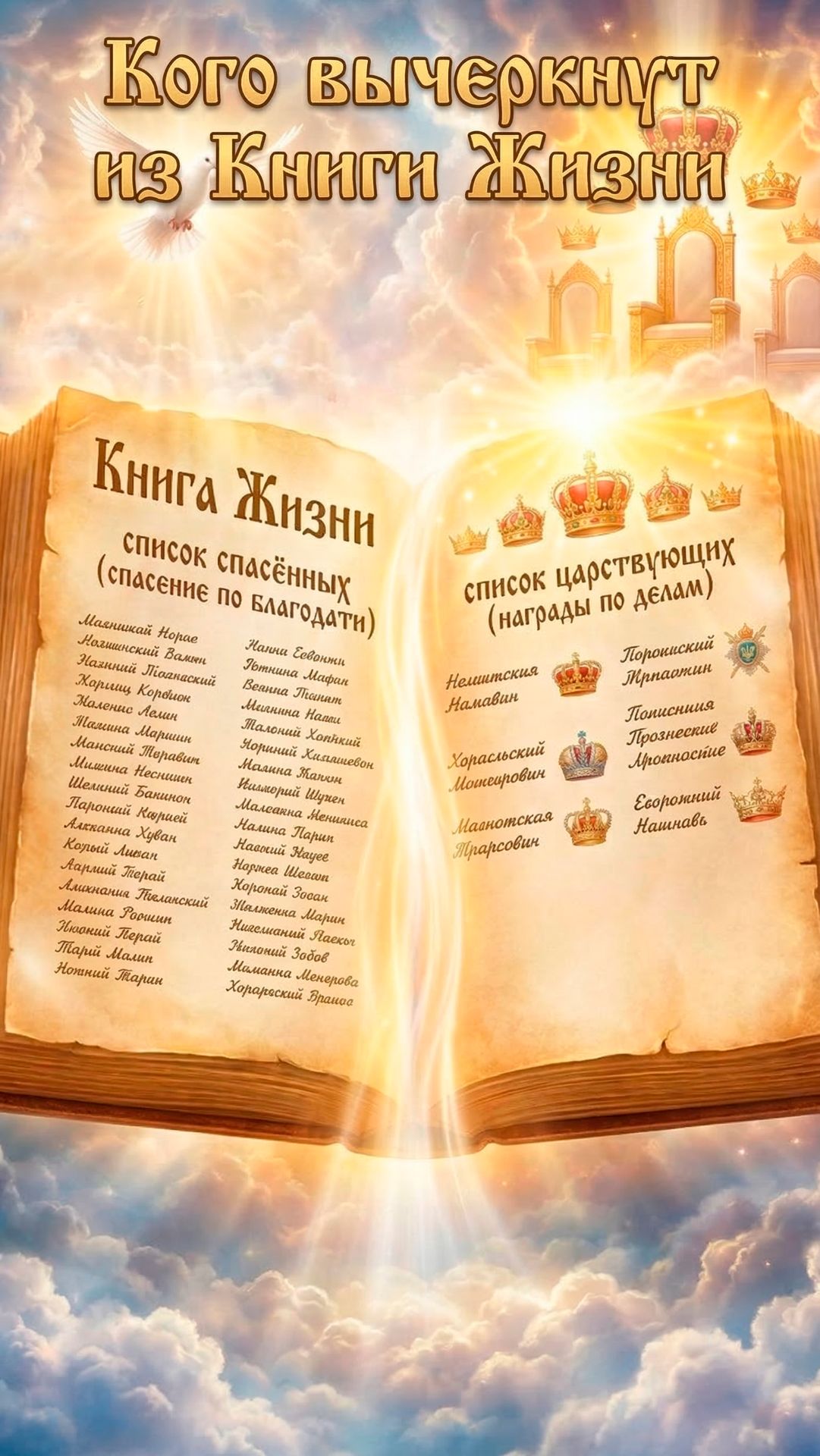 Имя в Книге Жизни: как сохранить его навсегда?