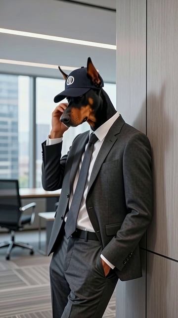 Стильный дога в офисе: как работать с удовольствием! #собака #офис #стиль