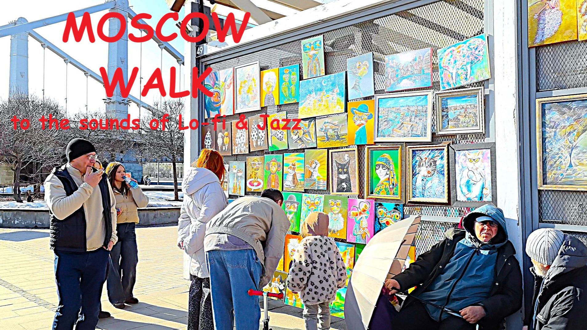 Moscow | Солнечная прогулка по набережной от Музеона | A Walk To The Sounds Of Lo-fi & Jazz