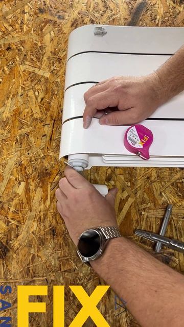 Обвязка радиатора отопления универсальной нитью SANFIX для герметизации резьбовых соединений