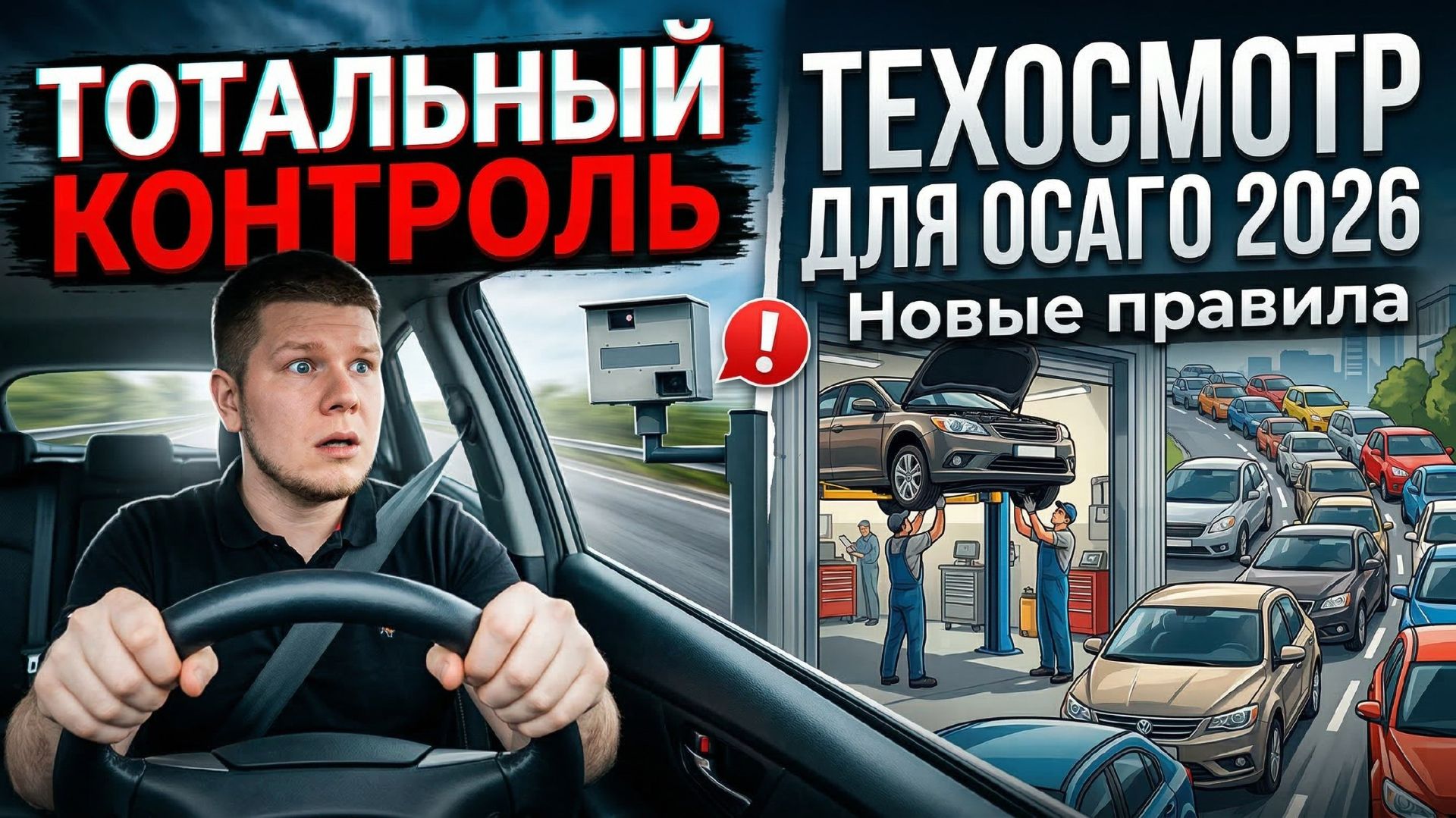 Тотальный контроль камерами. Техосмотр для ОСАГО в 2026 году