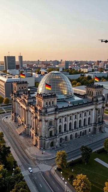 Величие Рейхстага: символ Берлина #Берлин #Рейхстаг #архитектура