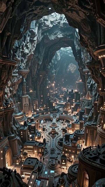 Подземный город: Загадки и открытия #научнаяфантастика #архитектура #путешествия