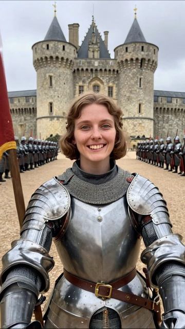 Воин в доспехах перед замком #средневековье #доспехи #история