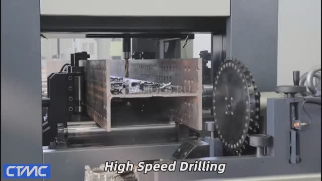 Трёхшпиндельная 10-осевая сверлильная линия с ленточнопильным станком модель CTMC SDM-1280/3