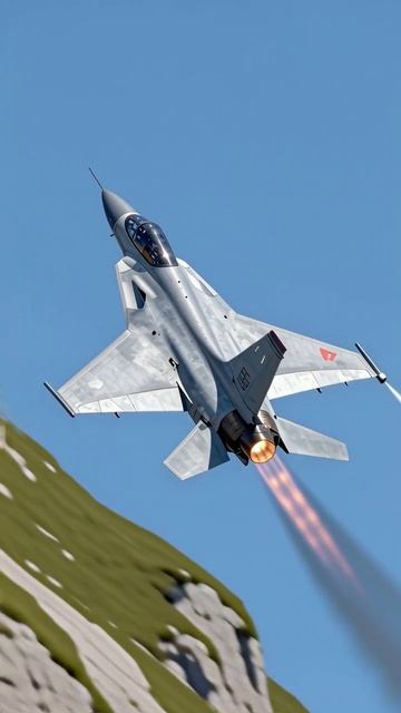 Современный истребитель в небе: захватывающий полет #истребитель #авиация #летательныйаппарат