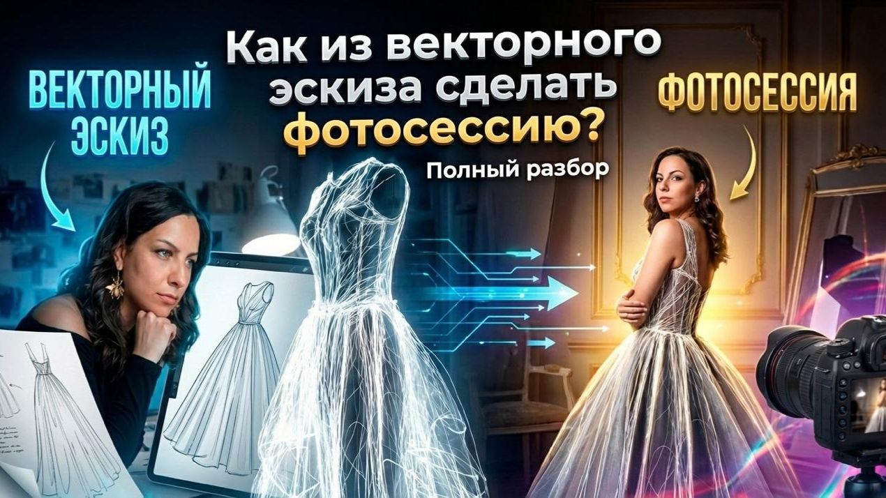 Как из векторного эскиза сделать фотосессию? Полный разбор 🔥
