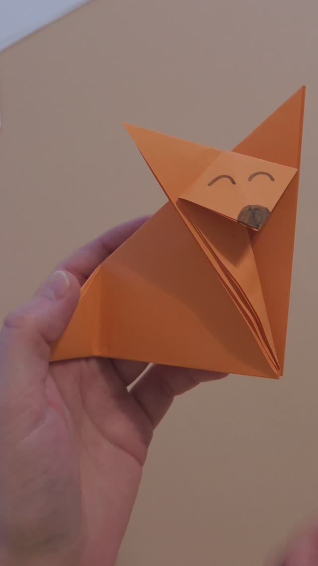 Оригами ЛИСА из бумаги | Простое ОРИГАМИ для ДЕТЕЙ | ORIGAMI FOX #stepbystep #children #foryou