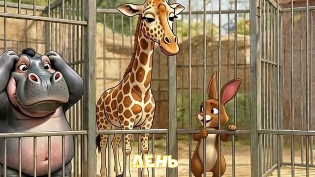 Жираф, бегемот и заяц анекдот