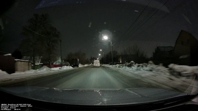 iBOX RoadScan 4K Wi-Fi GPS Dual пример съемки в темное время