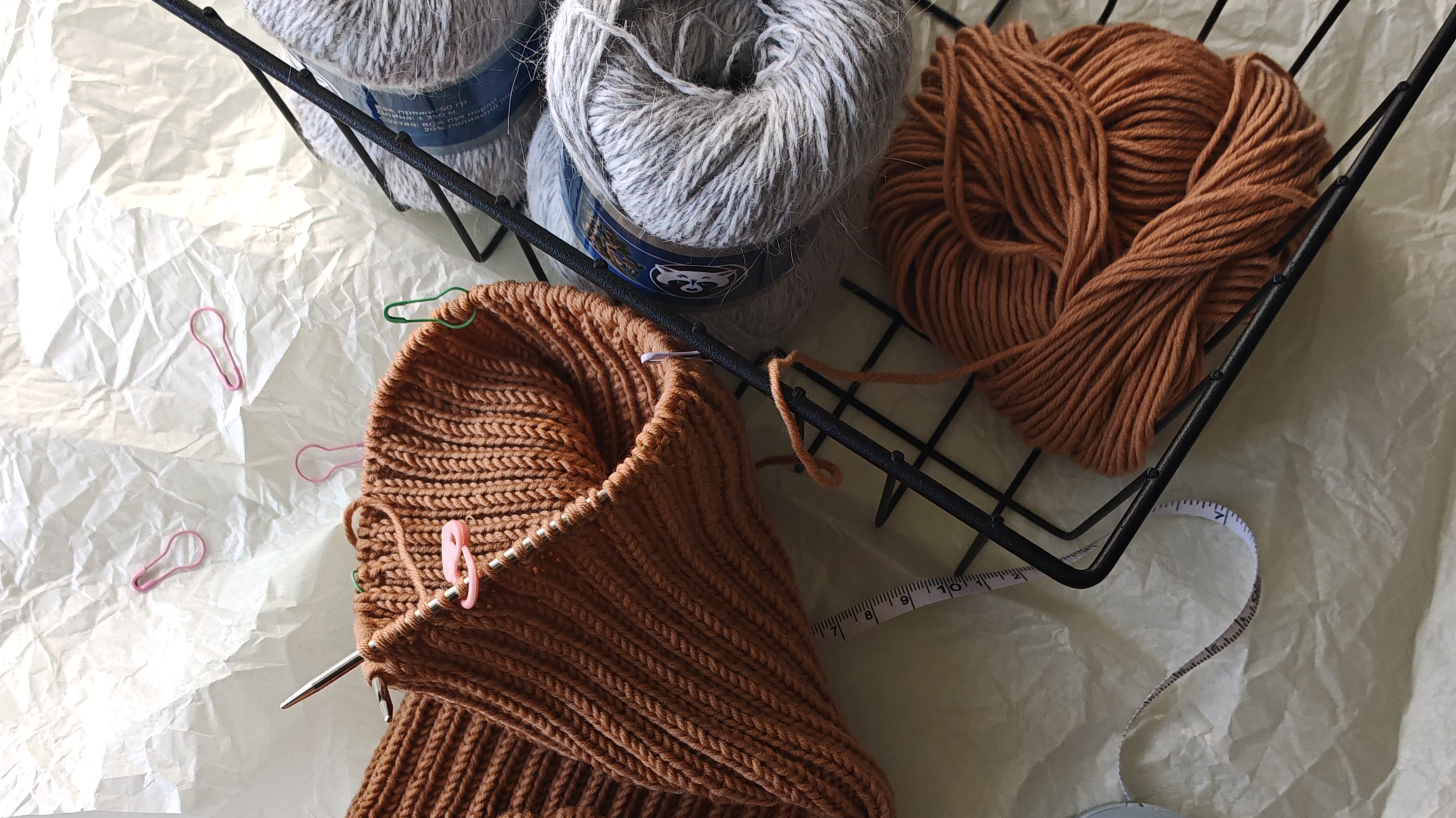 Закрытие петель иглой.