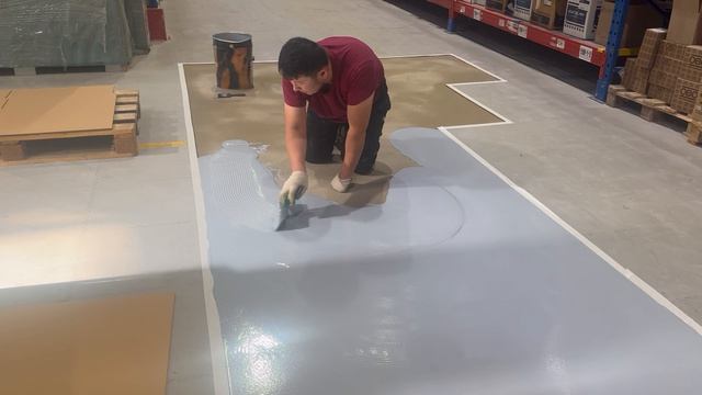 Ремонт покрытия на складе